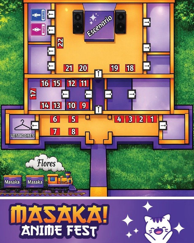 Mapa del Masaka AniFest